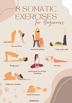 Somatic Yoga, Somatic Exercises, Exercises For Beginners, Pilates Training, Sup Yoga, Yoga Posen, Outfit Yoga, Easy Yoga Workouts