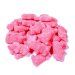 pink gummy bears on white background