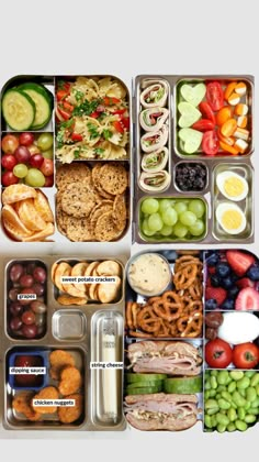 an assortment of food is arranged in the shape of a collage