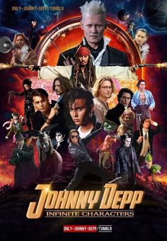 the poster for johnny deepp's upcoming movie, infinite characters with many different actors