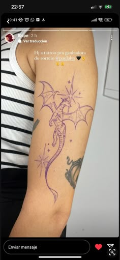 Dragon With Vines Tattoo, Storm Dragon Tattoo, Fantasy Forearm Tattoo, Ella Enchanted Tattoo, Pretty Dragon Tattoo For Women, Dream Catcher Elbow Tattoo, Cute Dragon Tattoo Designs, Huge Dragon Tattoo, Dragon Wrap Around Arm Tattoo