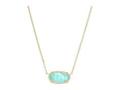 Kendra Scott Elisa Necklace Gold/Aqua Illusion Kender Scott, Kender Scott Necklaces, Kendra Scott Necklace Outfit, Kendra Scott Necklace Aesthetic, Fake Kendra Scott Necklace, Kendra Scott Necklace Green, Green Kendra Scott Necklace, Kendra Scott Necklace Turquoise, Light Blue Kendra Scott Necklace