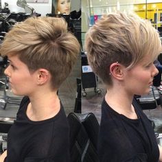 Undercut Pixie For Thin Hair Kort Bob, Trendy We Fryzurach, Undercut Pixie, Undercut Hairstyles, Short Blonde, Haircuts For Fine Hair, Short Natural Hair Styles, Pixie Hairstyles