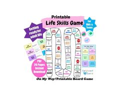 the printable life skills board game