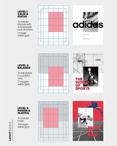 an info sheet with different font and numbers on it, including the words adidas