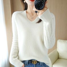 Shipping: Worldwide Express Shipping AvailableDelivery time: 7-15Days Fast ShippingReturns: Fast refund, 100% Money Back Guarantee. Woolen Sweaters, Cashmere Sweater Women, Knit Bottom, Jacket Long, Collars For Women, Style Sweater, Women Sleeve, Sweater And Shorts, Long Sleeve Knit