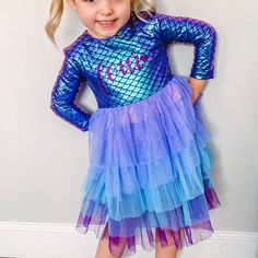 4th Mermaid Birthday Dress Toddler Dress Long Sleeve Tutu | Etsy Fitted Long Sleeve Dresses For Dress-up Occasions, Cute Fitted Dress For Costume Party, Fitted Purple Dress For Dress-up, Fitted Purple Princess Dress, Purple Fitted Princess Dress, Fitted Long Sleeve Princess Dress With Ruffles, Princess Style Fitted Tutu Dress For Party, Fitted Long Sleeve Tutu Dress For Party, White Stretch Dress With Ruffles And Mermaid Hem