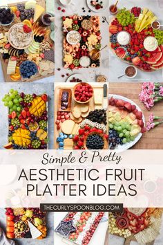 beautiful and simple fruit platters for parties