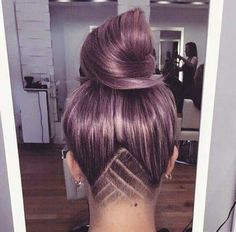 hairstyle with shaved triangle - „Google“ paieška Undercut Designs, Scene Girl, Lilac Hair, Undercut, Hair Dos, Purple Hair