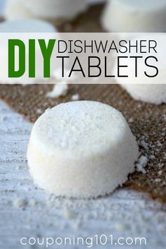 homemade diy dishwasher tablets on a table