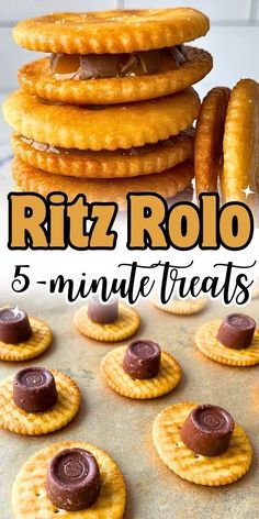 the recipe for ritz rolo cookies is so easy to make