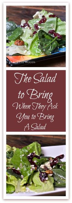 the salad to bring when they ask you to bring a salad, and then eat it