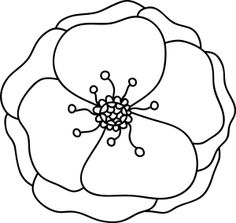 a black and white drawing of a flower