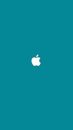 an apple logo on a blue background