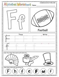 alphabet worksheet with pictures and letters