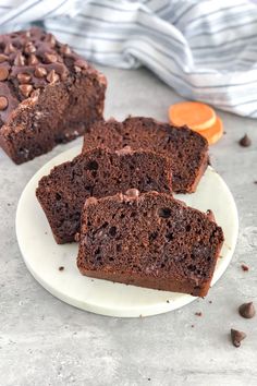 This easy double chocolate bread recipe with sweet potato is a delicious breakfast or sweet snack! Homemade chocolate quick bread with chocolate chips is made extra moist thanks to mashed sweet potato and Greek yogurt. It's a fabulous fall breakfast recipe for chocolate lovers!