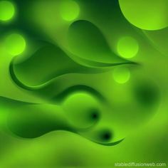 an abstract green background with lots of bubbles