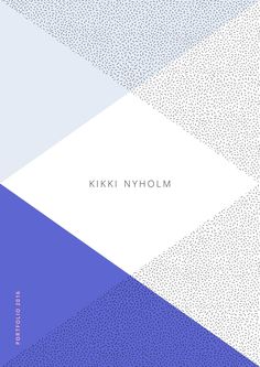 the cover for kiki nyholm's album, which features blue and white squares