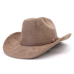 PRICES MAY VARY. Premium quality felt: 100% Polyester premium cowboy cowgirl hats are fashionable, comfortable, breathable and soft for all-day wear. Offer durability and a fashionable feel, ensuring long-lasting use and a stylish appearance Comfortable and adjustable fit: Western Cowboy Hat is design for most women and men with adjustable inner rope. The cowboy hat ensures a comfortable fit for individuals with a head circumference: 56-58cm/22-22.8", hat height: 12cm/4.7". Cowboy hat for men wo Brown Cowboy Hats For Women, Felt Cowboy Hats Women, Cheap Country Style Brimmed Cowboy Hat, Cheap Brown Women's Cowboy Hat, Cute Cowgirl Hats, Cowgirl Hat Brown, Cowgirl Hat, Brown Felt Cowboy Hat, Cowboy Hats Women