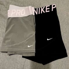 Both Pairs Are Xl - Olive Green Are 4” - Black Are 6” Both Worn 1x In Great Condition With Only A Few Spots Of Pilling On The Inside Of The Band So You Cannot See Any Of It! Look Brand New Otherwise! Nike Pro Shorts Grey, Nike Pro Camo Shorts, Nike Pro Shorts 5 Inch, Clothes. Nike Pro, Nike Pro Leggingd, Bodycon Dress Homecoming, Nike Pro Spandex, Nike Pro Shorts, Cute Braided Hairstyles