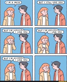 a comic strip with an image of two people talking to each other and the caption says