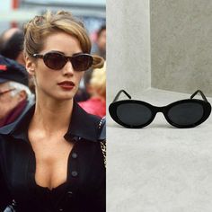 90s Style Icons, 90s Glasses, Shop Outfits, 90s Icons, 90s Outfits, Small Sunglasses, Retro Glasses, 90s Outfit, Christy Turlington