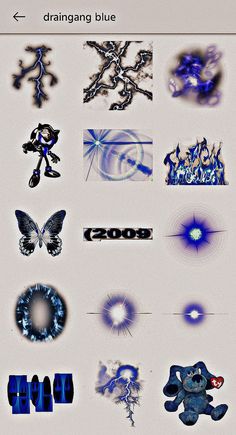 an image of some blue and white designs on a cell phone screen with the text dragangng blue