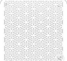 an intricate pattern is shown in the shape of a square, which has been drawn on paper