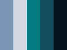 the color palette is blue and grey, with some black on it's left side