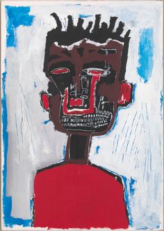 Jean-Michel Basquiat - Self Portrait, 1984, acrylic and oilstick on paper mounted on canvas, 98.7 x 71.1 cm Basquiat Paintings, Gagosian Gallery, 22 December, Expressionist Painting