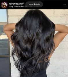 Very Dark Brown Hair Balayage, Jet Black Hair With Lowlights, Extremely Dark Brown Hair, Jet Black Hair With Brown Highlights, Off Black Hair Color, Different Shades Of Black Hair, Solid Dark Hair Color Ideas, Super Dark Brown Hair, Dark Brown Almost Black Hair