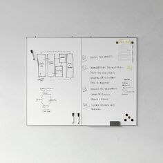 a white board with some drawings on it