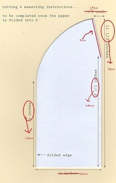 the diagram shows how to cut and measure an arch