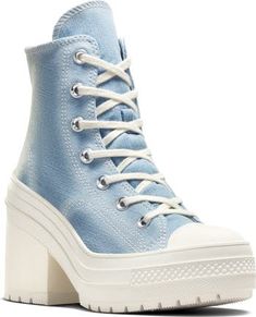 Heeled Converse, Converse Chuck 70, Chunky Block Heels, Chuck 70, Sneaker Heels, Converse Chuck, Chucks Converse, High Top, Block Heels