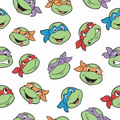 Teenage Mutant Ninja Turtles Character Faces Peel and Stick Wallpaper Peel and Stick Wallpaper RoomMates Roll White Ninja Turtles Wallpaper, Turtle Background, Turtle Wallpaper, Ninja Wallpaper, Raphael Ninja Turtle, Ninja Turtles Birthday Party, Character Faces, Tmnt Characters, Face Peel