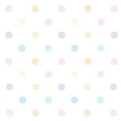 a white background with multicolored polka dots