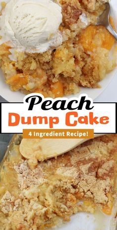 this peach dump cake is an easy dessert recipe