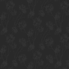 black and white floral wallpaper with dark background