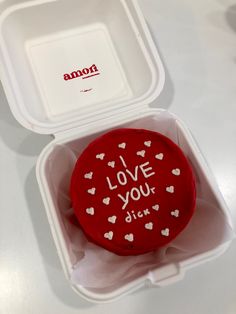 an i love you biscuit in a plastic container