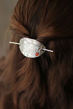 Only one available Fully hand forged to hold up hair with style! Such a simple way to add a little bit of handmade spice to your updo! This is a handmade piece made from reinforced 925 sheet metal. Simple, curved, nature inspired texture, and lightweight design allows flexibility for use and all day wear without heaviness. The bun holder measures 2.25 inches across(curved length) and 1.5 inch wide. Slider pin pictured measures 5 Inches length made in 10 gauge wire with unpaddled pin sides. Sterl Hair Cuff, Hair Accessories Bun, Minimalist Hair, Bun Holder, Hair Cuffs, Simple Hair, Pin Hair, Hair Fork, Hair Accessories Gift