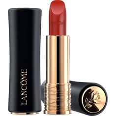 Our newly renovated LAbsolu Rouge Cream Lipstick is enriched with 30% moisturizing rose balm and hyaluronic acid to provide lips with up to 18 hours of comfort and 8 hours of hydration. Each lipstick has an ultra-creamy texture which glides seamlessly over the lips and sets to a smudge resistant lip color with no bleeding into the lip line. | Lancôme L'ABSOLU ROUGE CREAM LIPSTICK | 118 French CåUr Red Lipstick Makeup Looks, Classic Red Lipstick, Lancome Lipstick, Red Lipstick Makeup, French Tea, Rouge Lipstick, Velvet Teddy, Beauty Make-up, Moisturizing Lipstick