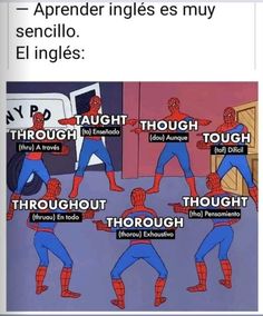 an image of spider man in spanish with the caption that says,'aprender ingles es my el ingles through through through through through through through through through through through through through through through through through through through through through through through through through through through