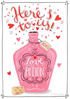 there's lots of love in this pink bottle