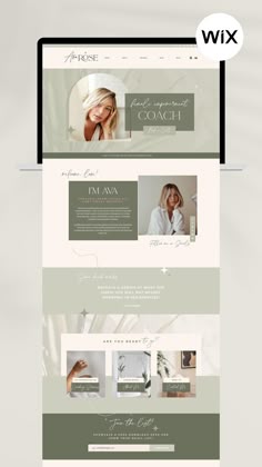 the website design for a hair salon