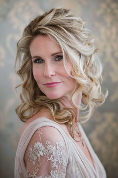 17 Simple & Stunning Hairstyles for the Mother of the Bride - NeedleStar Blonde Layered Hair, Blonde Layers, Stunning Hairstyles, Hair Upstyles, Up Dos For Medium Hair, Elegant Hair