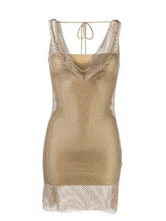 a women's gold dress on a hanger with no clothes hanging from it