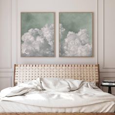 Sage Green Wall Decor Over the Bed, Clouds Canvas Wall Art, Set of 2, Above Bed Decor, Bedroom Wall Art, Calming Abstract Art, Zen Art Original artwork from Aureous ITEM DETAILS Giclée fine art print on cotton canvas. Professionally printed with vibrant, fade-resistant inks that will retain their colour brilliance. Available unframed or in a ready-to-hang sustainably sourced wooden frames. SIZING If you size isn't listed please contact us to add it to the listing.  Products shipped within the UK Dormitory Room, Neutral Wall Decor, Yellow Wall Art, Above Bed Decor, Grey Wall Art, Wall Art Set Of 2, Over The Bed, Brown Walls, Art Set Of 2