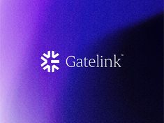 the gatelink logo on a purple and blue background