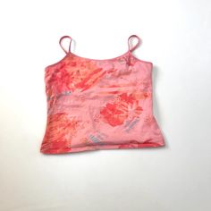 vintage from the 2000s adorable tank top with built in cami bra tropical pattern with auras and writing size medium in excellent condition measurements: armpit to armpit 17" shoulder to hem 20.5" vintage y2k 2000s tropical tank top floral hibiscus pink abstract shirt size m medium colorful aura floral summer top pink gift abstract Y2k Style Pink Summer Tank Top, Y2k Pink Tank Top For Summer, Pink Fitted Y2k Camisole, Pink Y2k Printed Tops, Pink Y2k Style Printed Tops, Pink Printed Y2k Tops, Y2k Pink Printed Tops, Pink Y2k Style Sleeveless Camisole, Y2k Tank Camisole For Summer