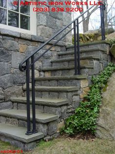 a set of stairs leading up to a window